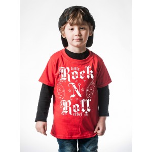 Dragstrip Kids Crew  T`Shirt - Little Rebel Red